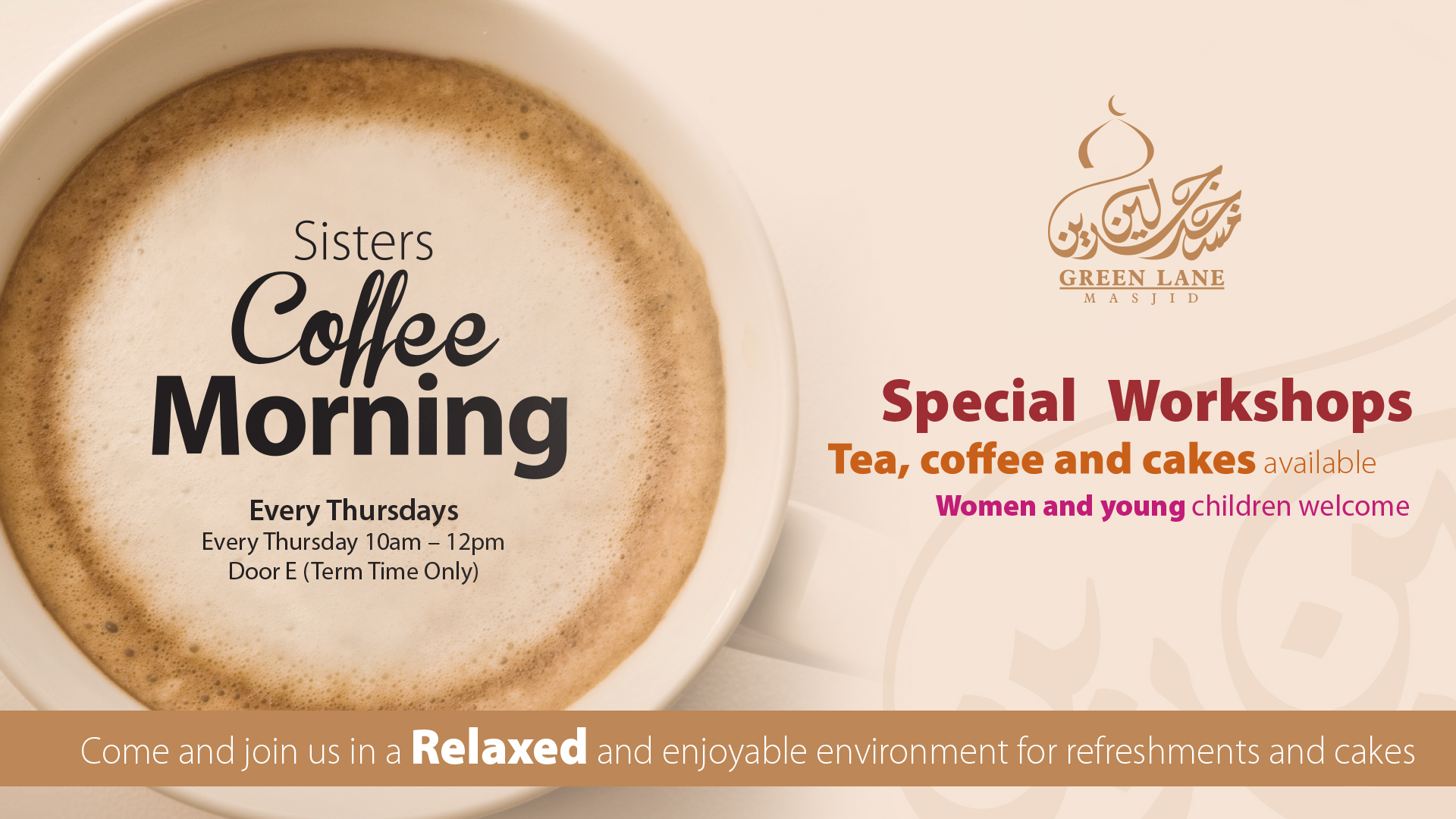 Sisters Coffee Morning Green Lane Masjid